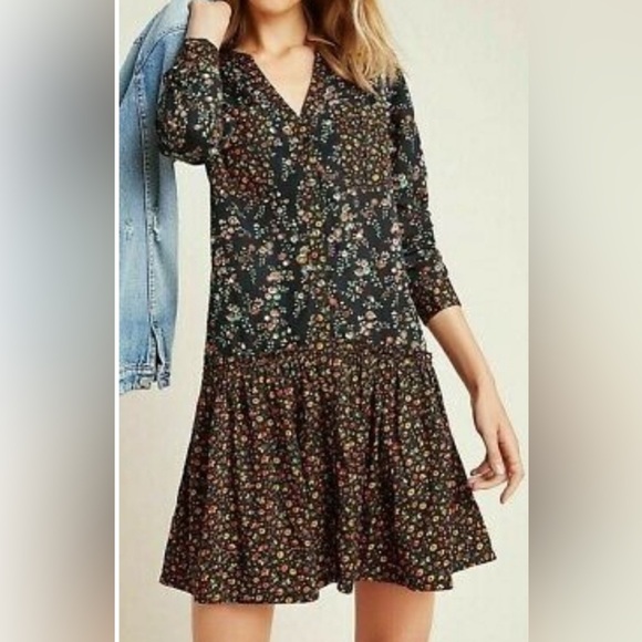 Anthropologie Marlie Floral Print Shirt Dress - Picture 2 of 5